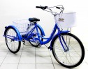 Велосипед 24' Иж-Байк Фермер 24' синий металлик, +корзина-2шт., 6 ск.